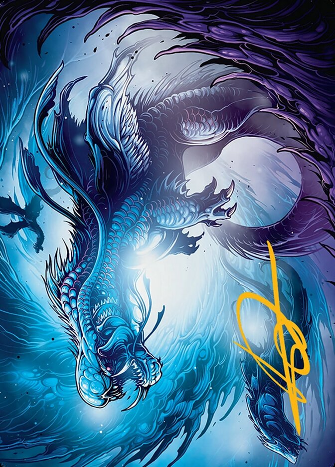 Roiling Dragonstorm // Roiling Dragonstorm ATDM-33 Tarkir: Dragonstorm Art Series Magic card