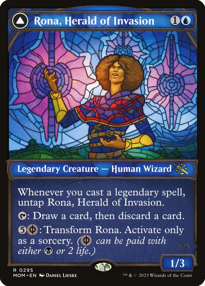 Rona, Herald of Invasion // Rona, Tolarian Obliterator MOM-295 March of the Machine Magic card