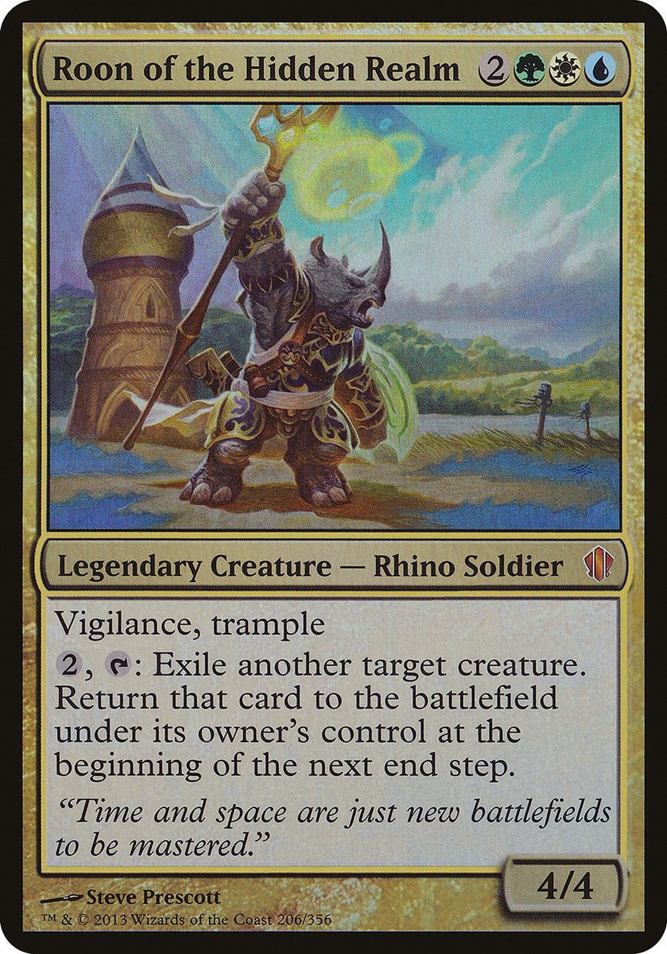 Roon of the Hidden Realm OC13-206 Commander 2013 Oversized Magic card