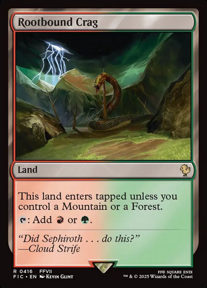 Rootbound Crag FIC-416 Final Fantasy Commander Magic card