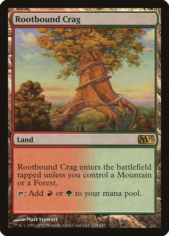 Rootbound Crag M13-228 Magic 2013 Magic card