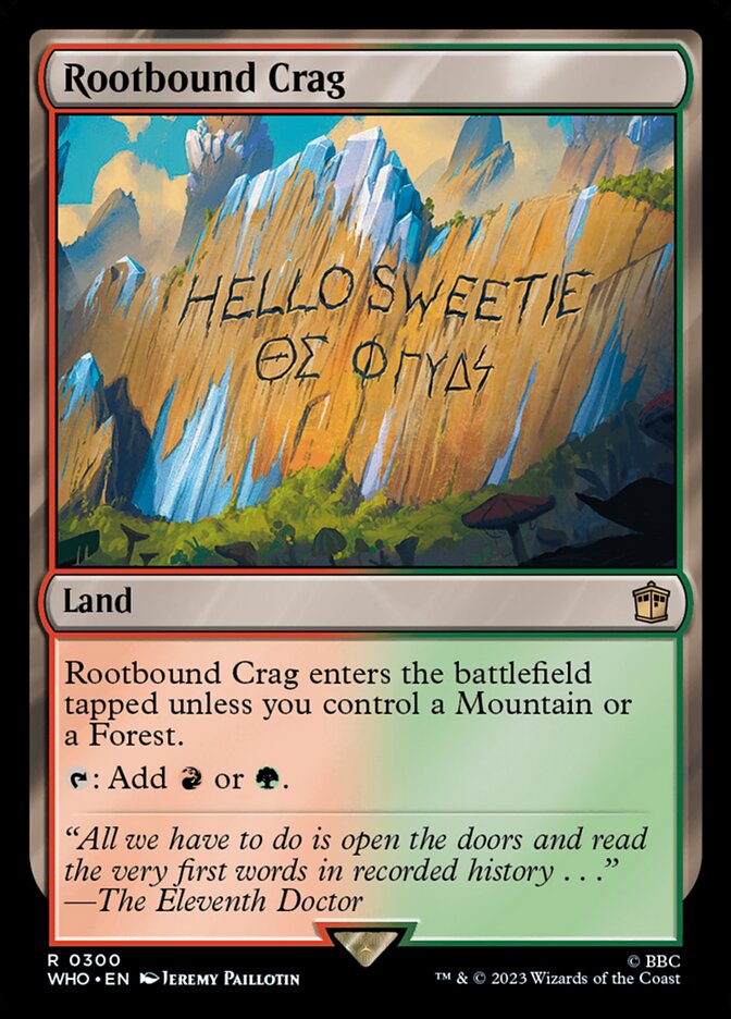 Rootbound Crag WHO-300 Doctor Who Magic card