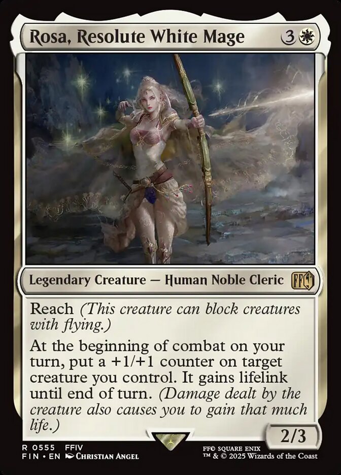 Rosa, Resolute White Mage FIN-555 Final Fantasy Magic card