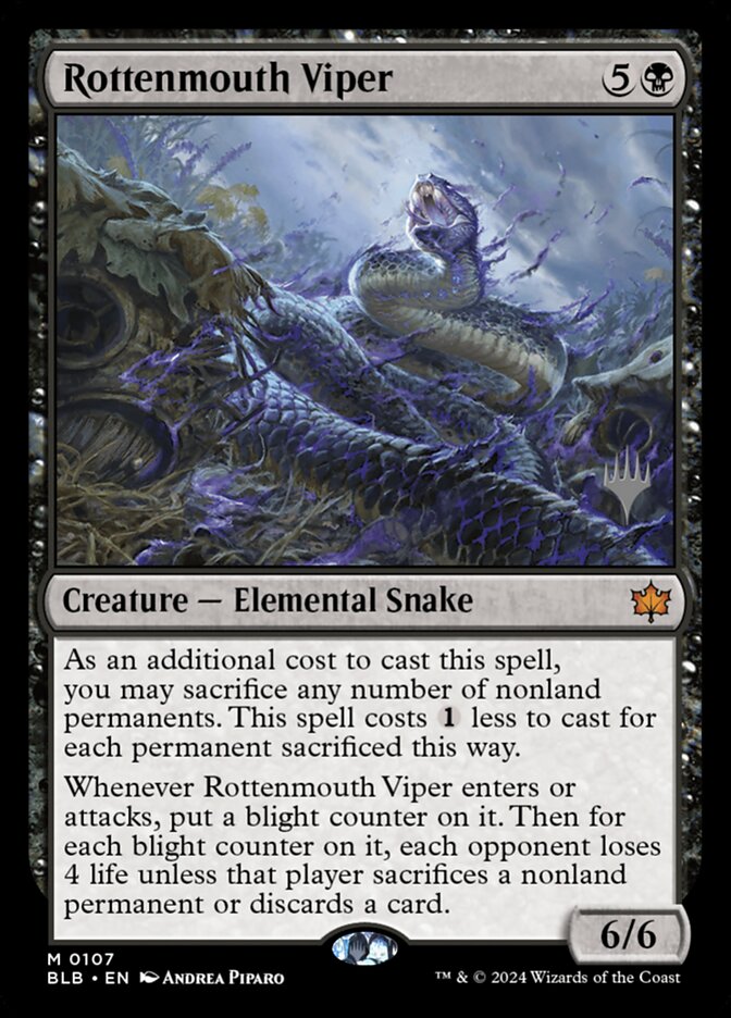 Rottenmouth Viper PBLB-107P Bloomburrow Promos Magic card