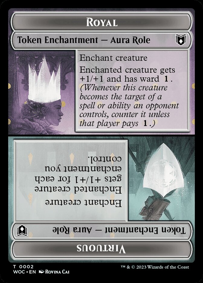 Royal // Virtuous TWOC-2 Wilds of Eldraine Commander Tokens Magic card