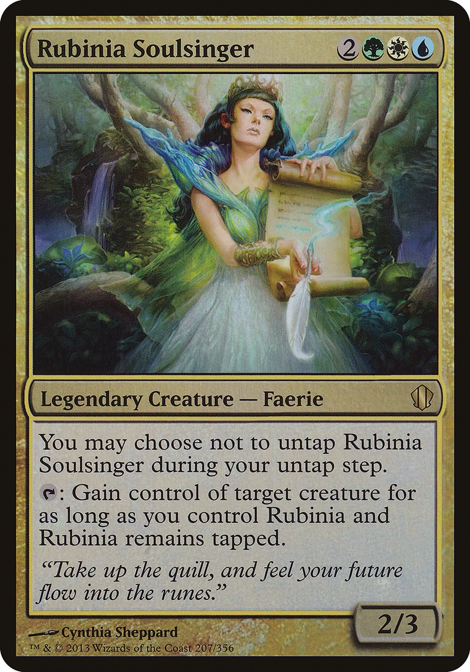 Rubinia Soulsinger OC13-207 Commander 2013 Oversized Magic card