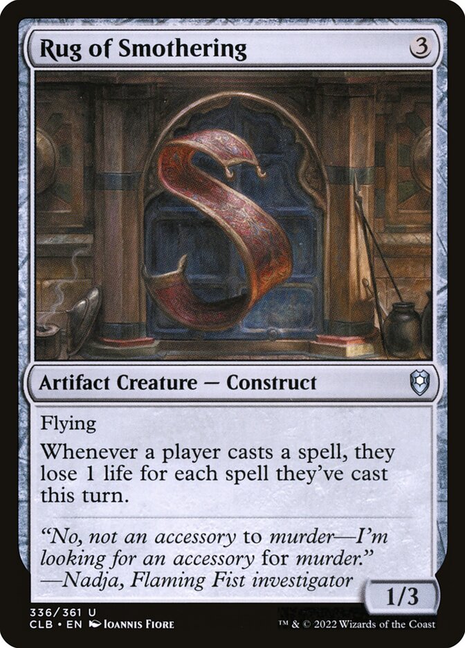 Rug of Smothering CLB-336 Commander Legends: Battle for Baldur's Gate Magic card