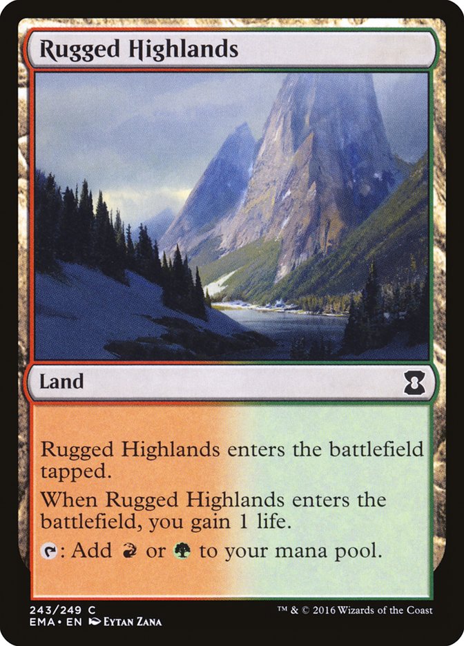 Rugged Highlands EMA-243 Eternal Masters Magic card