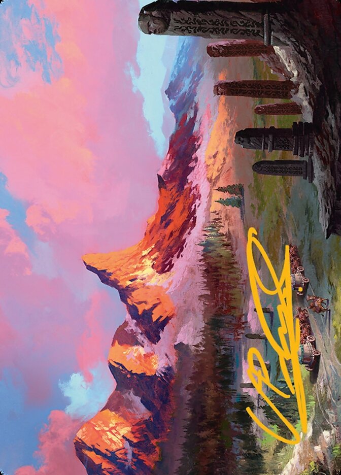 Rugged Highlands // Rugged Highlands ATDM-29 Tarkir: Dragonstorm Art Series Magic card