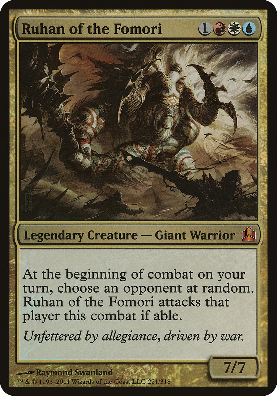 Ruhan of the Fomori OCMD-221 Commander 2011 Oversized Magic card