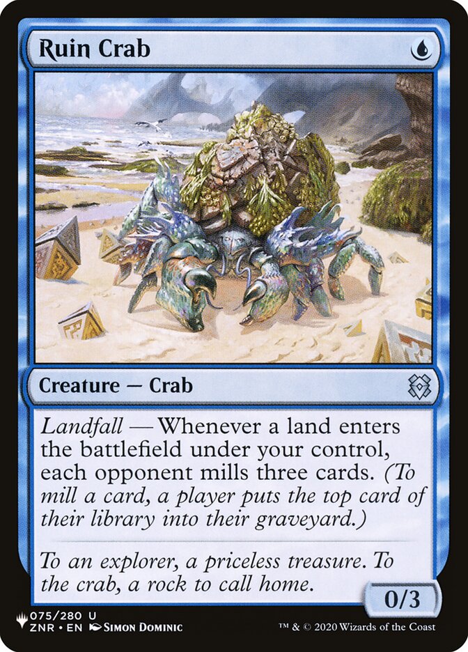 Ruin Crab PLST-ZNR-75 The List Magic card