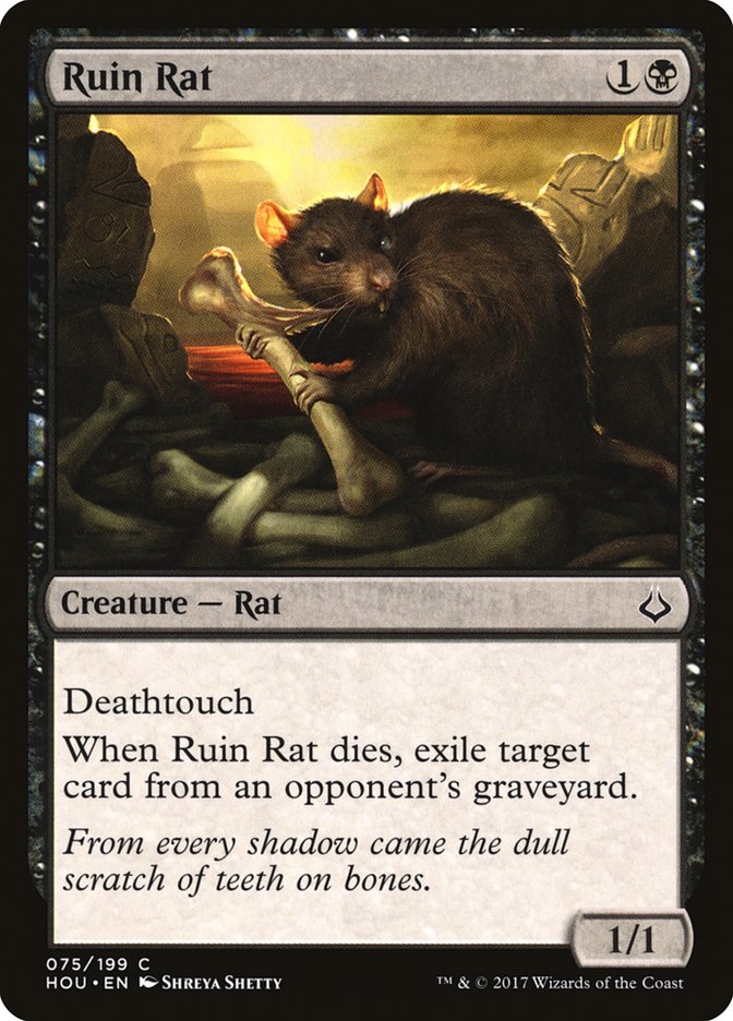 Ruin Rat HOU-75 Hour of Devastation Magic card
