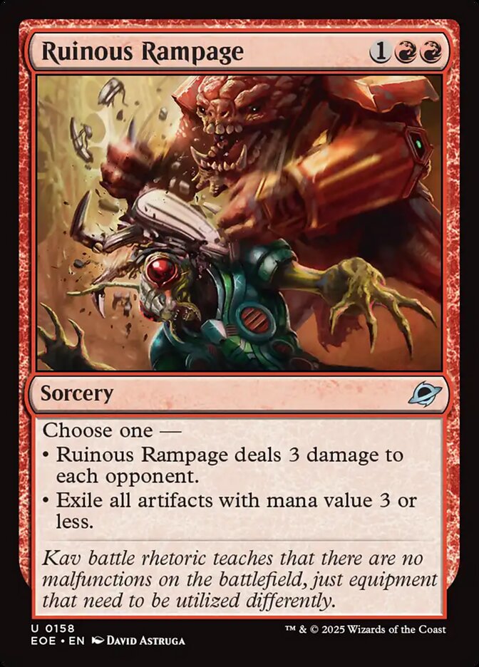 Ruinous Rampage EOE-158 Edge of Eternities Magic card