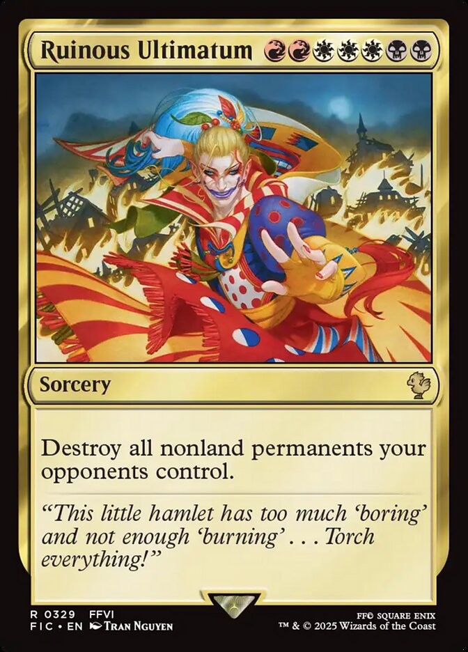 Ruinous Ultimatum FIC-329 Final Fantasy Commander Magic card