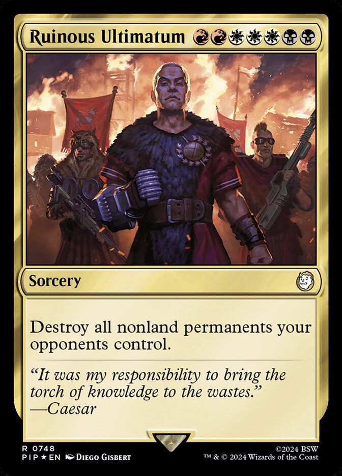 Ruinous Ultimatum PIP-748 Fallout Magic card