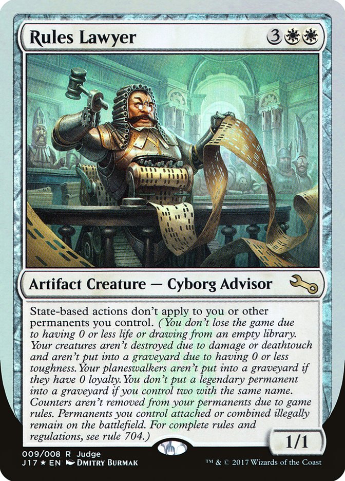 Rules Lawyer J17-9 Judge Gift Cards 2017 Magic card