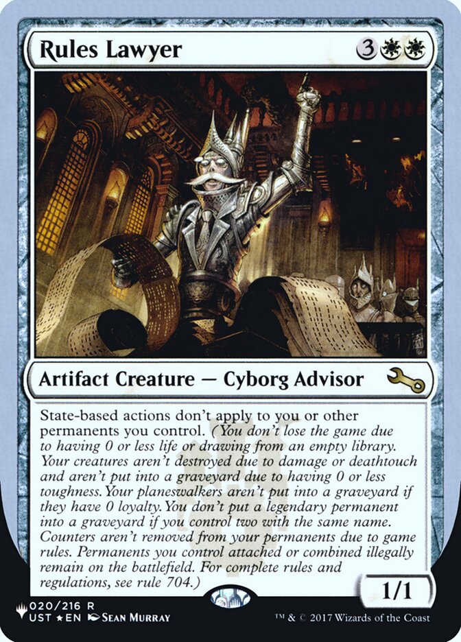 Rules Lawyer ULST-7 The List (Unfinity Foil Edition) Magic card