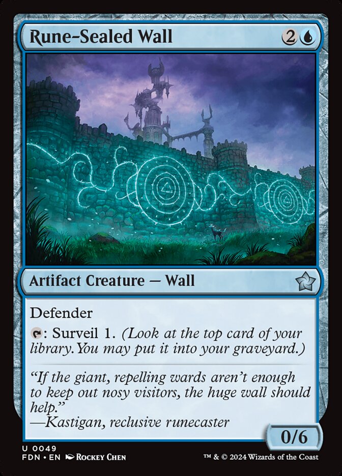 Rune-Sealed Wall FDN-49 Foundations Magic card