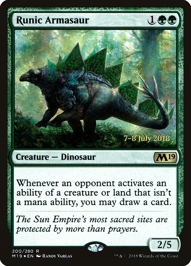 Runic Armasaur PM19-200S Core Set 2019 Promos Magic card
