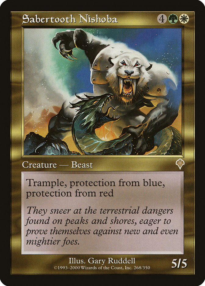 Sabertooth Nishoba INV-268 Invasion Magic card