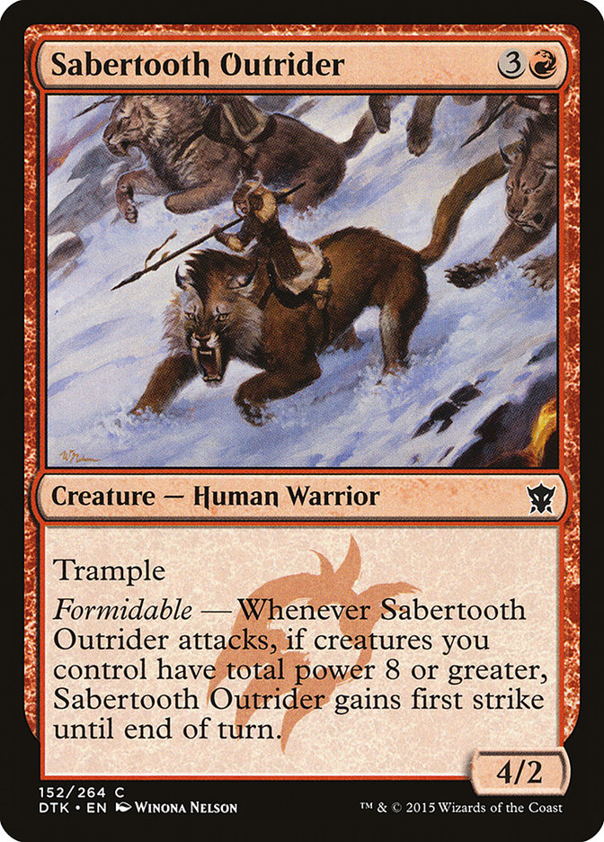 Sabertooth Outrider DTK-152 Dragons of Tarkir Magic card