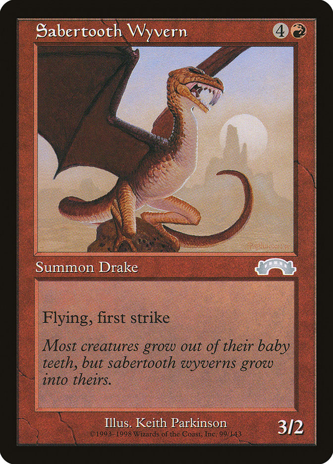 Sabertooth Wyvern EXO-99 Exodus Magic card