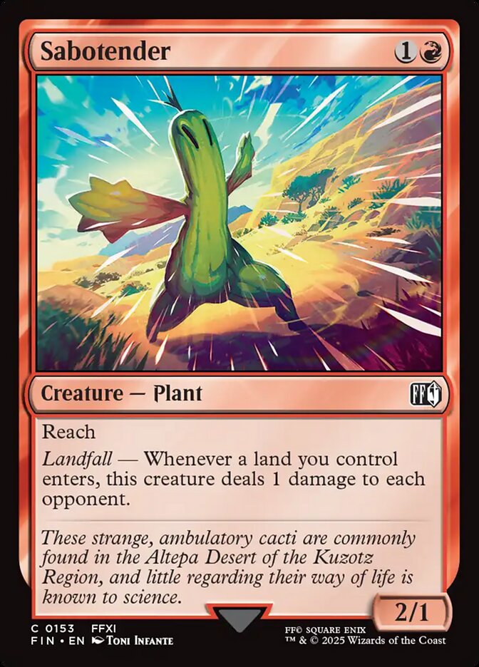 Sabotender FIN-153 Final Fantasy Magic card
