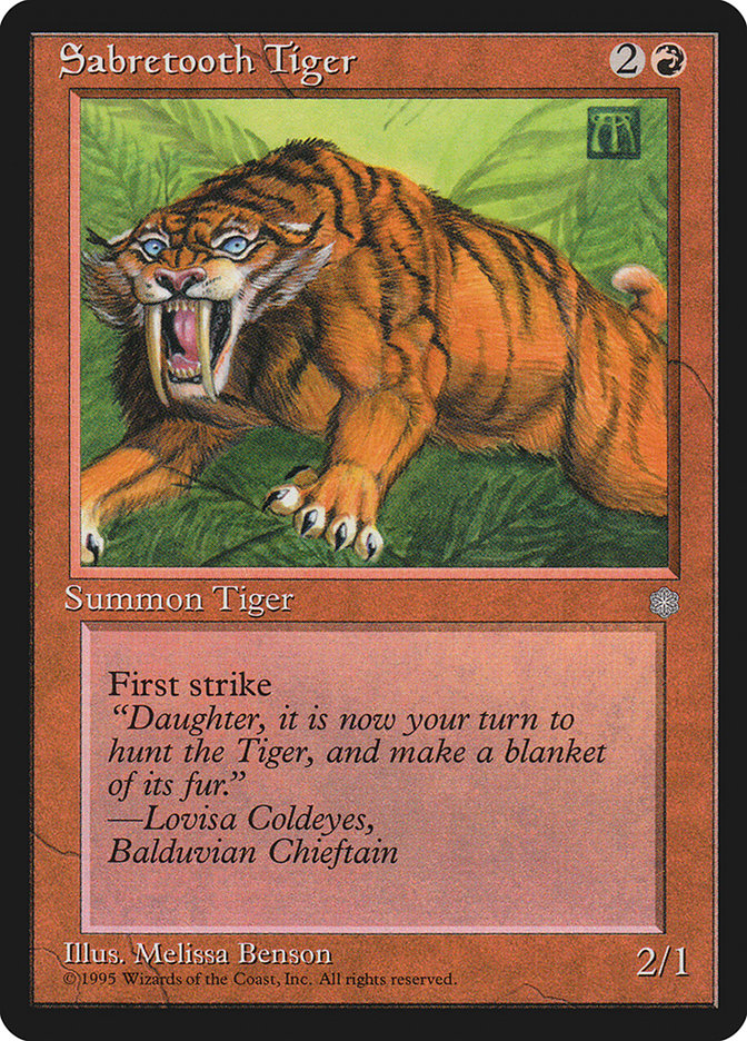 Sabretooth Tiger ICE-215 Ice Age Magic card