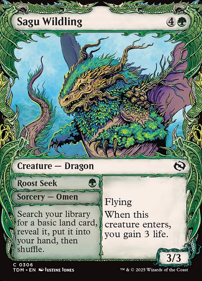 Sagu Wildling // Roost Seek TDM-306 Tarkir: Dragonstorm Magic card