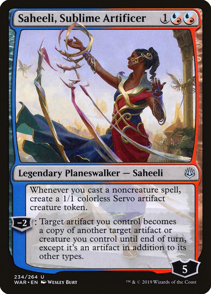 Saheeli, Sublime Artificer WAR-234 War of the Spark Magic card