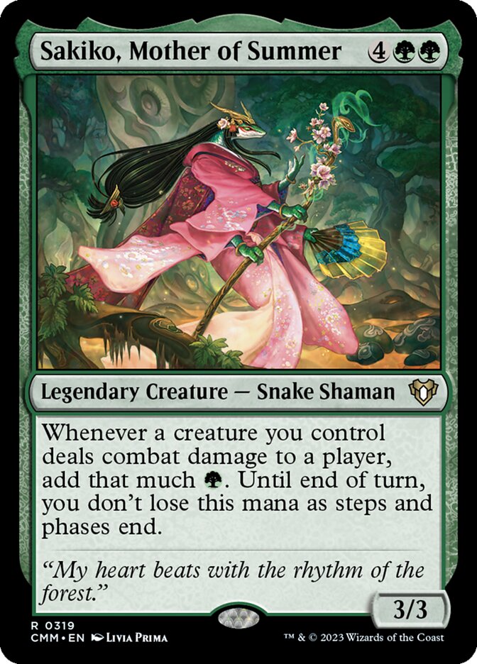 Sakiko, Mother of Summer CMM-319 Commander Masters Magic card