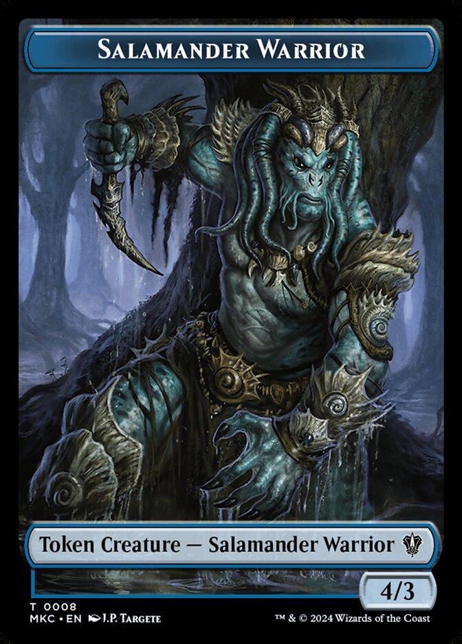 Salamander Warrior TMKC-8 Murders at Karlov Manor Commander Tokens Magic card