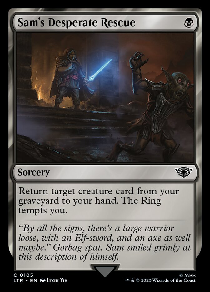Sam's Desperate Rescue LTR-105 The Lord of the Rings: Tales of Middle-earth Magic card