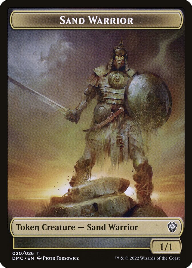 Sand Warrior TDMU-20 Dominaria United Tokens Magic card