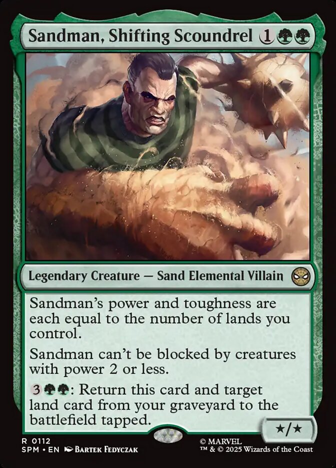 Sandman, Shifting Scoundrel SPM-112 Marvel's Spider-Man Magic card