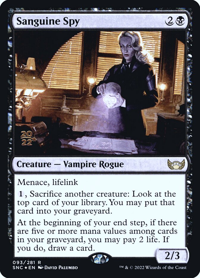 Sanguine Spy PSNC-93S Streets of New Capenna Promos Magic card