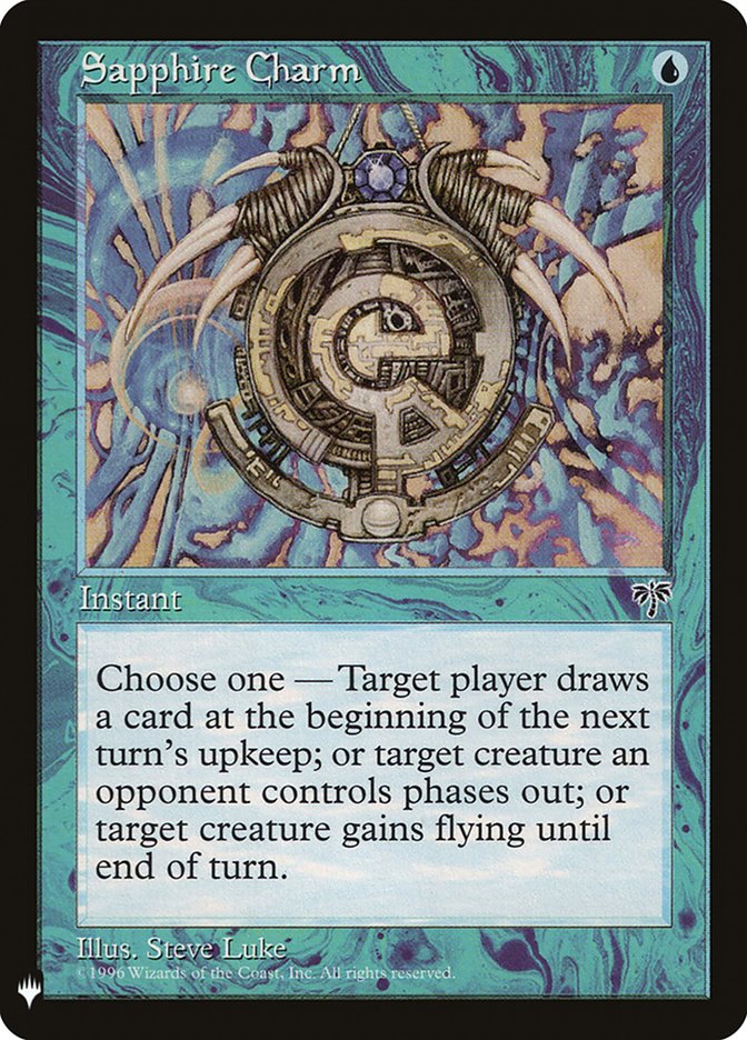 Sapphire Charm PLST-MIR-89 The List Magic card