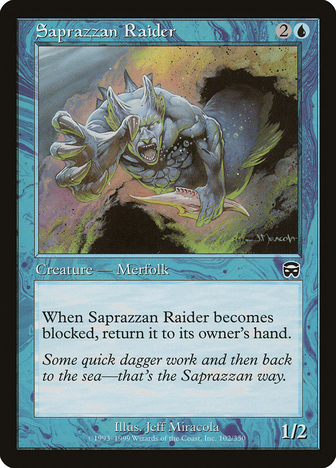 Saprazzan Raider MMQ-102 Mercadian Masques Magic card