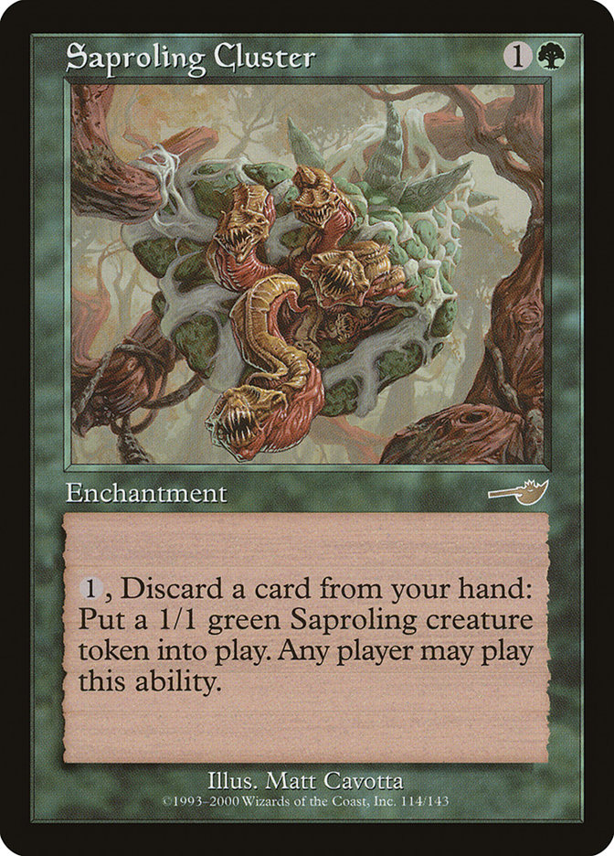 Saproling Cluster NEM-114 Nemesis Magic card