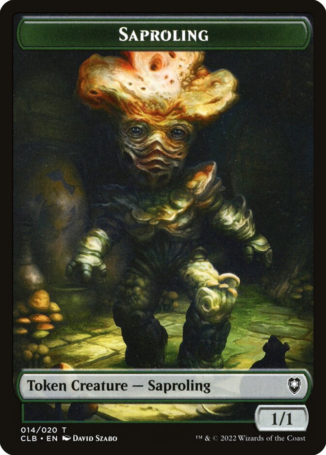 Saproling TCLB-14 Battle for Baldur's Gate Tokens Magic card