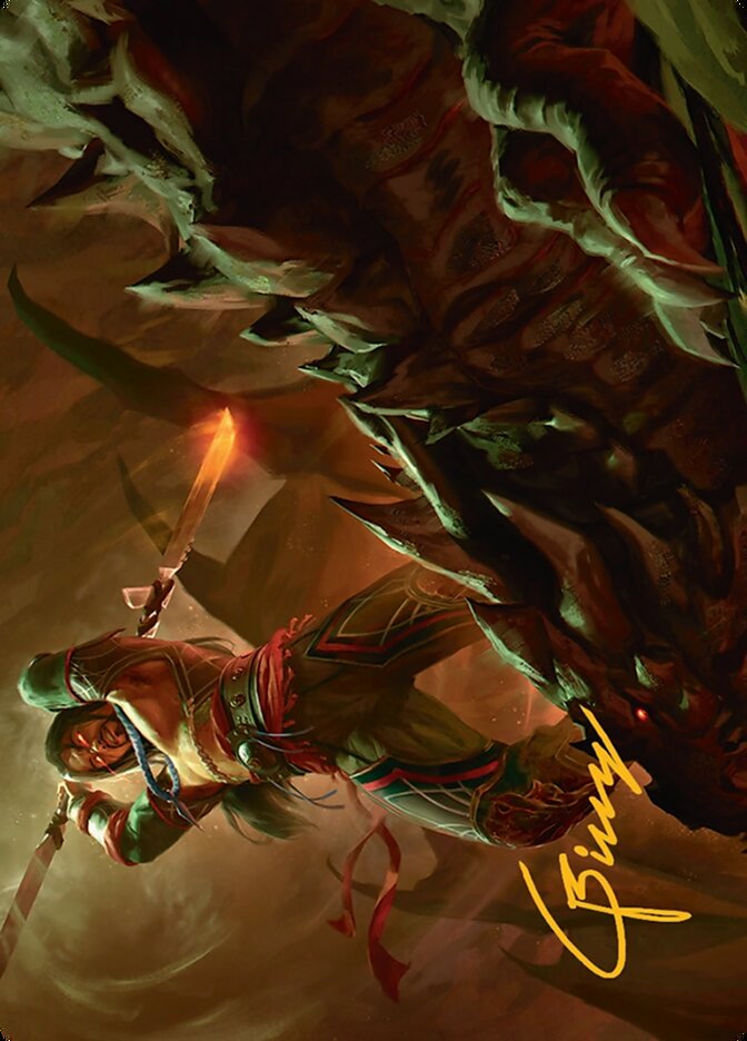 Sarkhan's Resolve // Sarkhan's Resolve ATDM-18 Tarkir: Dragonstorm Art Series Magic card