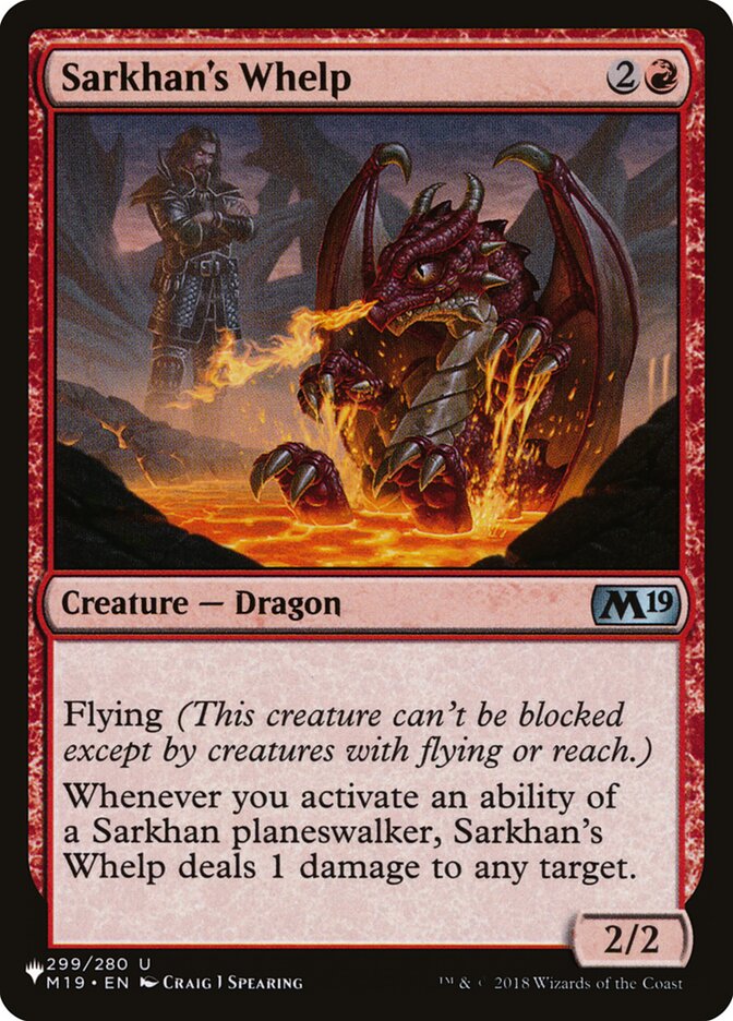 Sarkhan's Whelp PLST-M19-299 The List Magic card