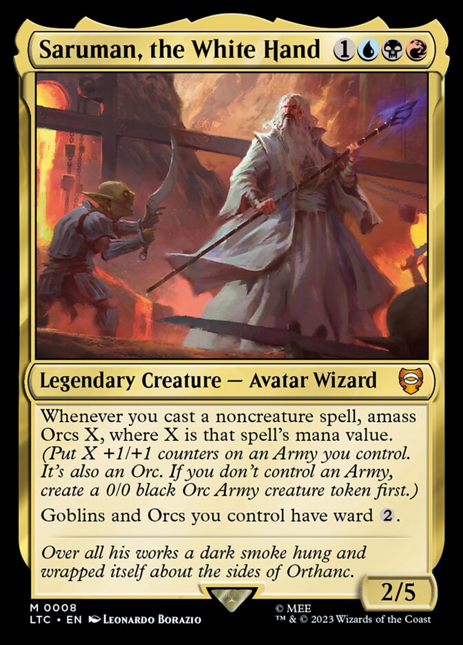 Saruman, the White Hand LTC-8 Tales of Middle-earth Commander Magic card
