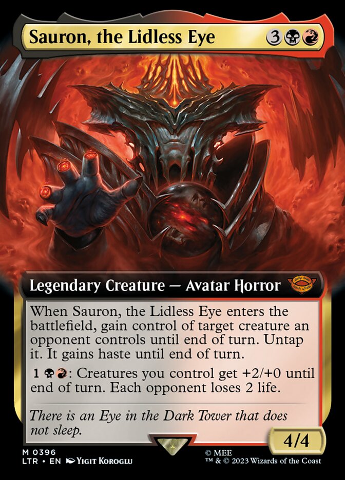 Sauron, the Lidless Eye LTR-396 The Lord of the Rings: Tales of Middle-earth Magic card