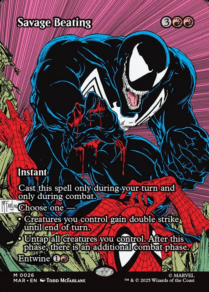 Savage Beating MAR-26 Marvel Universe Magic card