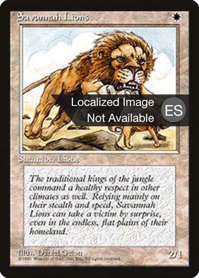 Savannah Lions 4BB-48 Fourth Edition Foreign Black Border Magic card