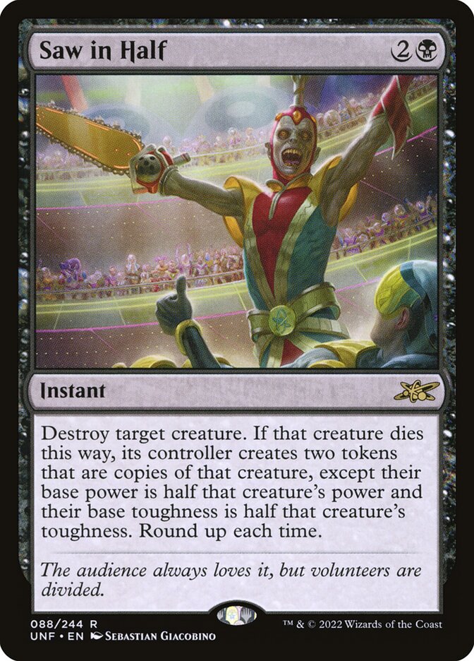 Saw in Half UNF-88 Unfinity Magic card