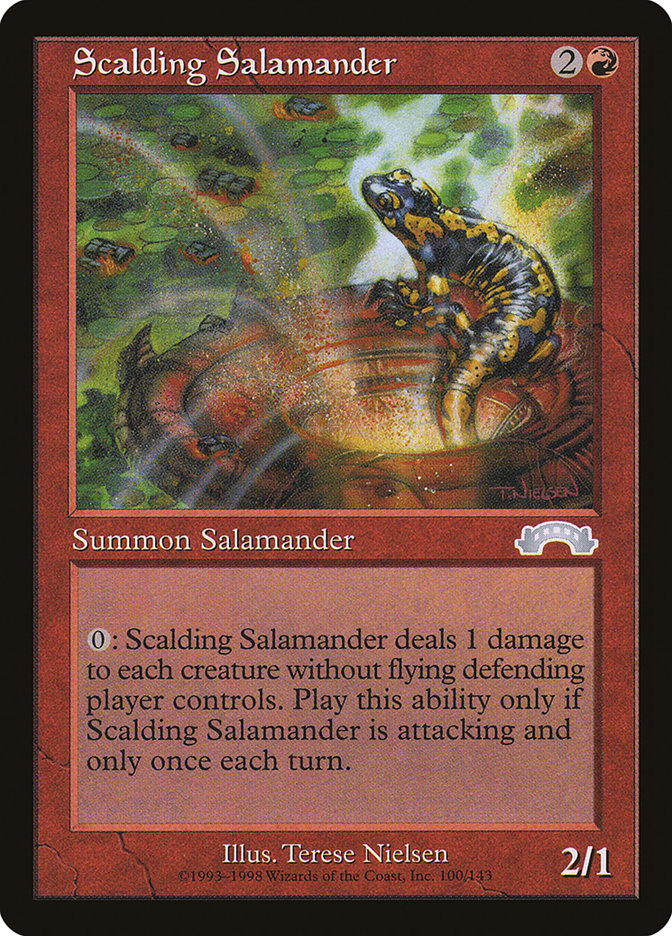 Scalding Salamander EXO-100 Exodus Magic card