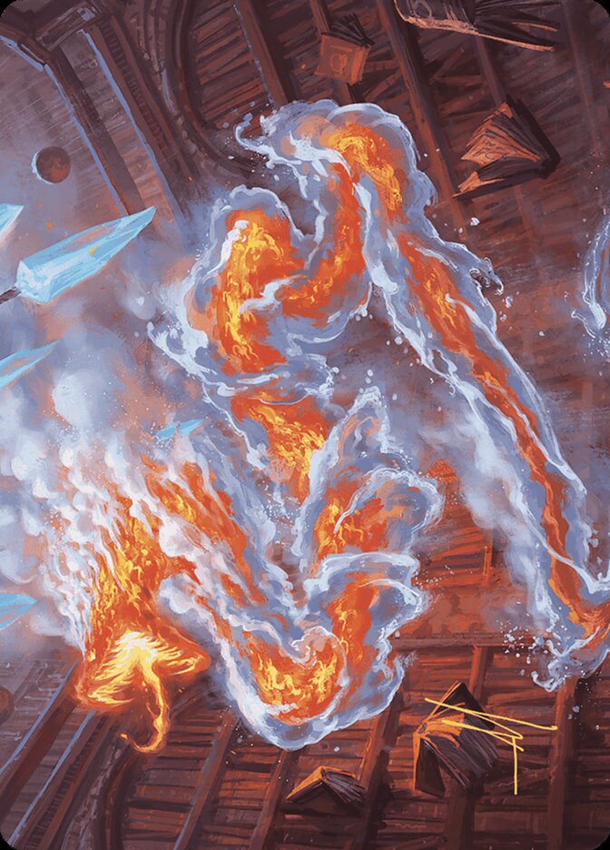 Scalding Viper // Scalding Viper AWOE-41 Wilds of Eldraine Art Series Magic card