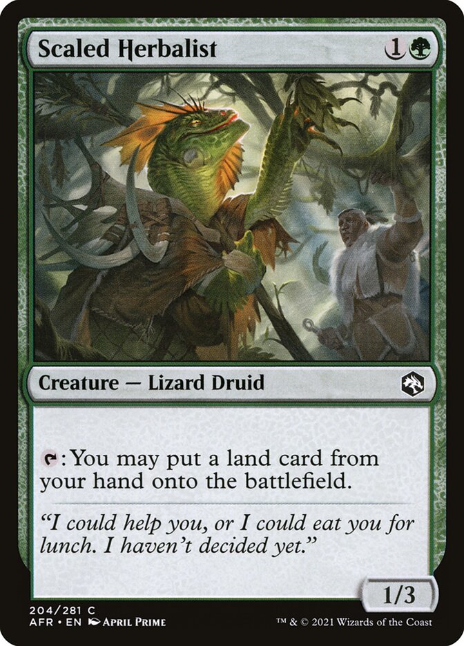 Scaled Herbalist AFR-204 Adventures in the Forgotten Realms Magic card
